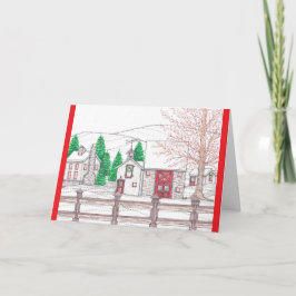 Weihnachtskarte für den Ferienbauernhof Dankeskarte