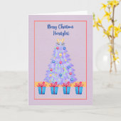 Weihnachtskarte für den Friseursalon Lavender Tree Karte (Gelbe Blume)