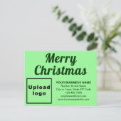 Weihnachtskarte für den grünen Urlaub Feiertagspostkarte (Stehend Vorderseite)