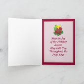 Weihnachtskarte für den Obstkorb Feiertagskarte (Innenseite)