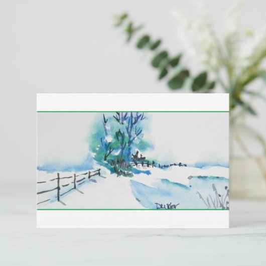 Weihnachtskarte für den Schneefall (Stehend Vorderseite)