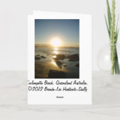 Weihnachtskarte für den Strand. Feiertagskarte (Rückseite)