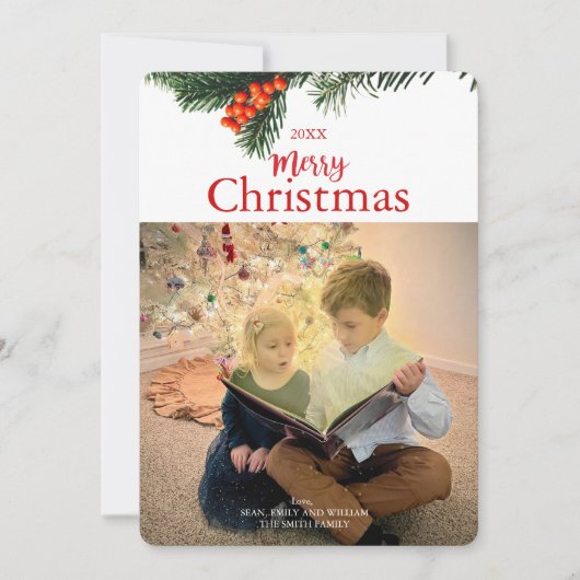 Weihnachtskarte für den traditionellen Kranz Feiertagskarte (Vorderseite)