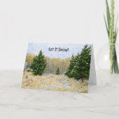 Weihnachtskarte für den Urlaub in den Naturbäumen Karte (Vorderseite)