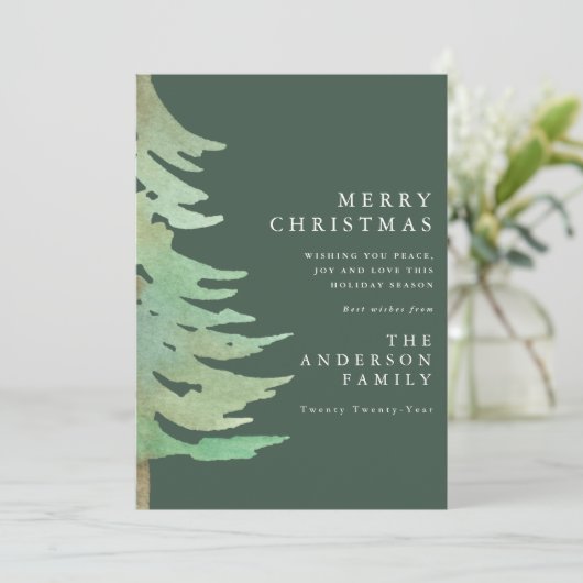 Weihnachtskarte für den Wald Einladung (Stehend Vorderseite)