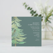 Weihnachtskarte für den Wald Einladung (Stehend Vorderseite)