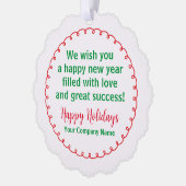 Weihnachtskarte für den Weihnachtsgeschmack Ornament Karte (Links)