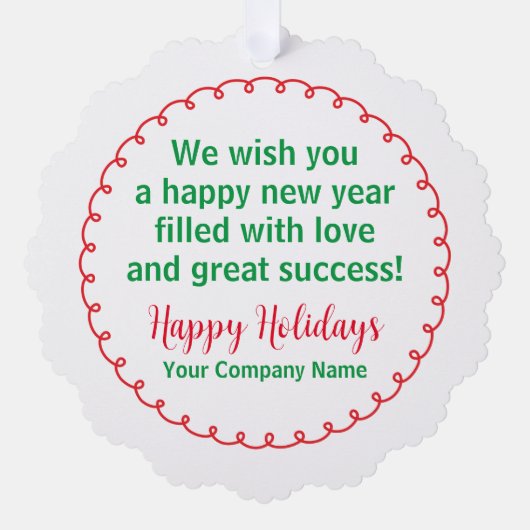 Weihnachtskarte für den Weihnachtsgeschmack Ornament Karte (Vorderseite)