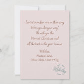 Weihnachtskarte für den Weihnachtsmann (Rückseite)