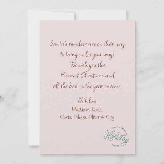 Weihnachtskarte für den Weihnachtsmann (Rückseite)