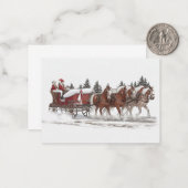 Weihnachtskarte für den Weihnachtsmann Mitteilungskarte (Vorderseite/Rückseite Beispiel)