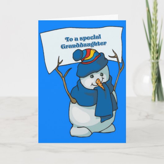 Weihnachtskarte für die Enkelin Feiertagskarte (Vorderseite)