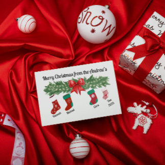 Weihnachtskarte für die Familie - Ankündigung von 