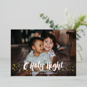 Weihnachtskarte für die Nacht Folien Feiertagskarte (Stehend vorne)