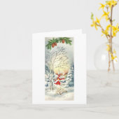 Weihnachtskarte für die Vintage Winterlandschaft Karte (Gelbe Blume)