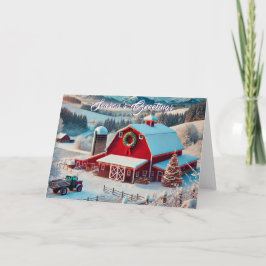 Weihnachtskarte für die Weihnachtsstall Feiertagskarte
