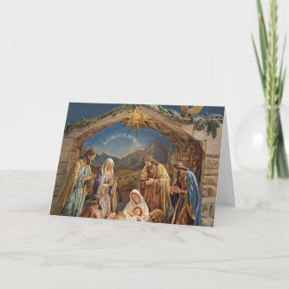 Weihnachtskarte für die Weihnachtszeit - Ein Kind Karte