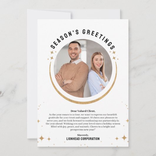 Weihnachtskarte für ein Jahr im Visier Einladung (Vorderseite)