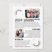 Weihnachtskarte für ein Jahr im Visier Einladung (Rückseite)