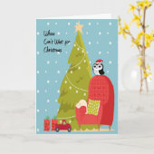 Weihnachtskarte für ein Kind mit Baum & Eule Karte (Gelbe Blume)