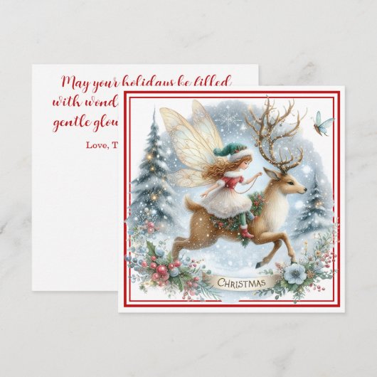 Weihnachtskarte für eine fantastische Weihnachtsfa (Vorne/Hinten)