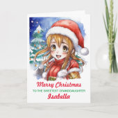 Weihnachtskarte für Enkelin + Farbseite Karte (Vorderseite)