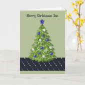 Weihnachtskarte für Erwachsenen Sohn Karte (Gelbe Blume)