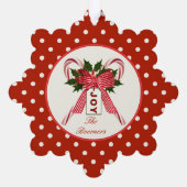 Weihnachtskarte für Familienpapier Ornament Karte (Rückseite)