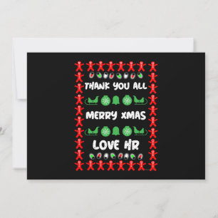 Weihnachtskarte für Firmenpersonal Dankeskarte