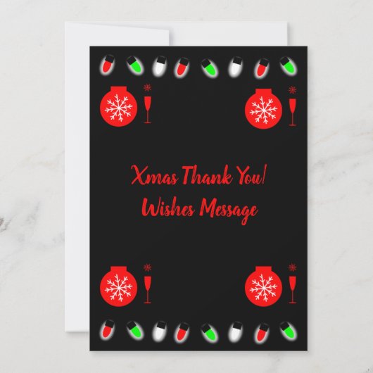 Weihnachtskarte für Firmenpersonal Dankeskarte (Rückseite)