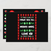 Weihnachtskarte für Firmenpersonal Dankeskarte (Vorne/Hinten)