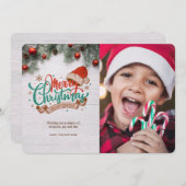 Weihnachtskarte für Foto Einladung (Vorne/Hinten)