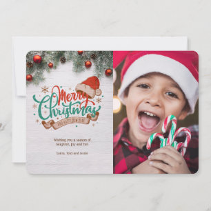 Weihnachtskarte für Foto Einladung