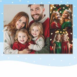 Weihnachtskarte für Fotovorlage für die Familie Magnetkarte