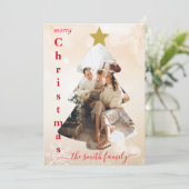 Weihnachtskarte für Fotovorlage individuell anpass Einladung (Stehend Vorderseite)