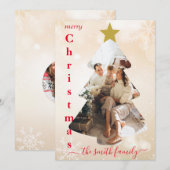 Weihnachtskarte für Fotovorlage individuell anpass Einladung (Vorne/Hinten)