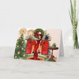 Weihnachtskarte für Frauen und Kinder Feiertagskarte