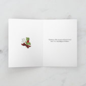 Weihnachtskarte für Freunde - Vintager Weihnachtsm Feiertagskarte (Innenseite)