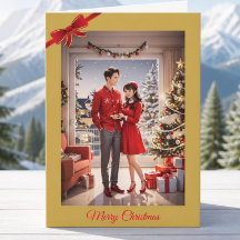 Weihnachtskarte für Frischvermählte