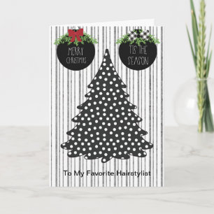 Weihnachtskarte für Friseur Karte