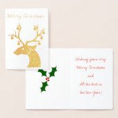 Weihnachtskarte für Gold Foil Rentiere Folienkarte (Anzeige)