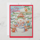 Weihnachtskarte für Großmutter Dankeskarte (Vorderseite)