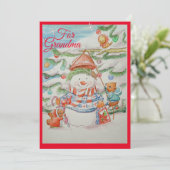 Weihnachtskarte für Großmutter Dankeskarte (Stehend Vorderseite)