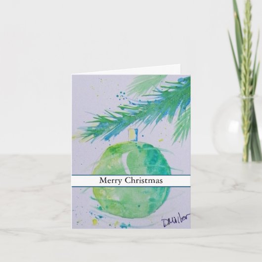 Weihnachtskarte für grünes Wasser Dankeskarte (Vorderseite)