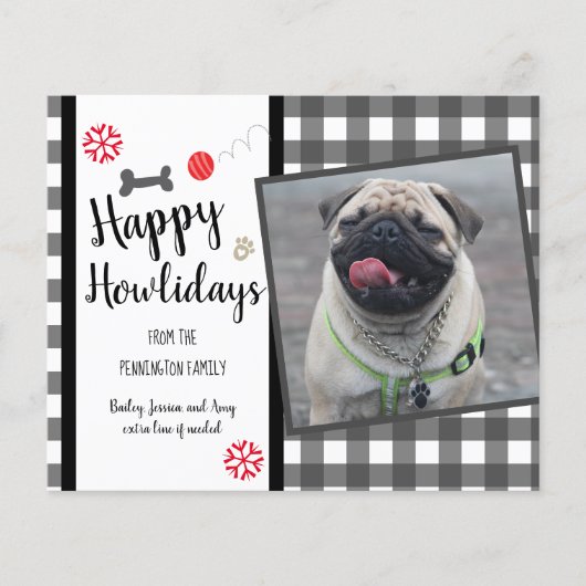 Weihnachtskarte für Haustiere (Vorderseite)