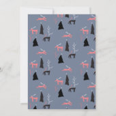 Weihnachtskarte für Hirsche und Foto Einladung (Rückseite)