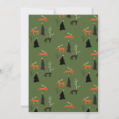 Weihnachtskarte für Hirsche und Foto Einladung (Rückseite)