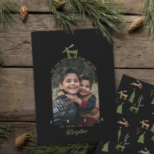 Weihnachtskarte für Hirsche und Foto