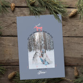 Weihnachtskarte für Hirsche und Foto Einladung