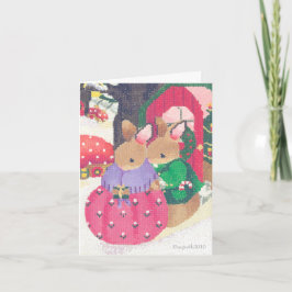 Weihnachtskarte für Holz Feiertagskarte